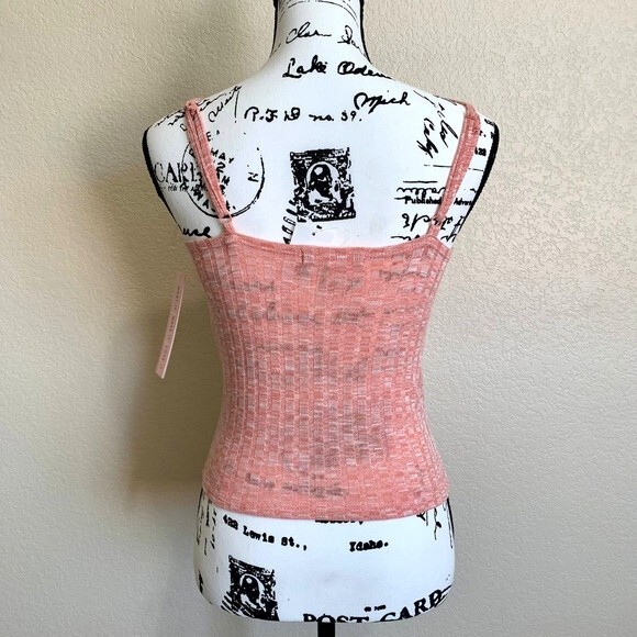 Crave Fame Peach Orange top sleeveless front twist top size M - Picture 2 of 10